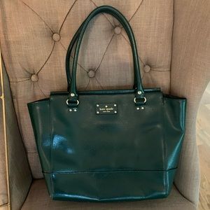 Kate Spade Hunter Green Tote w/Zip Closure